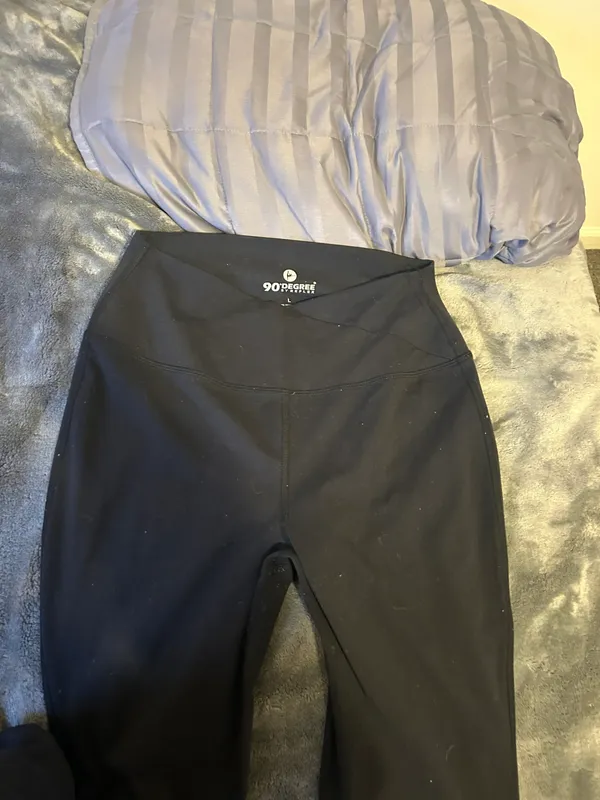 Flared Leggings Black Size L - Image 2