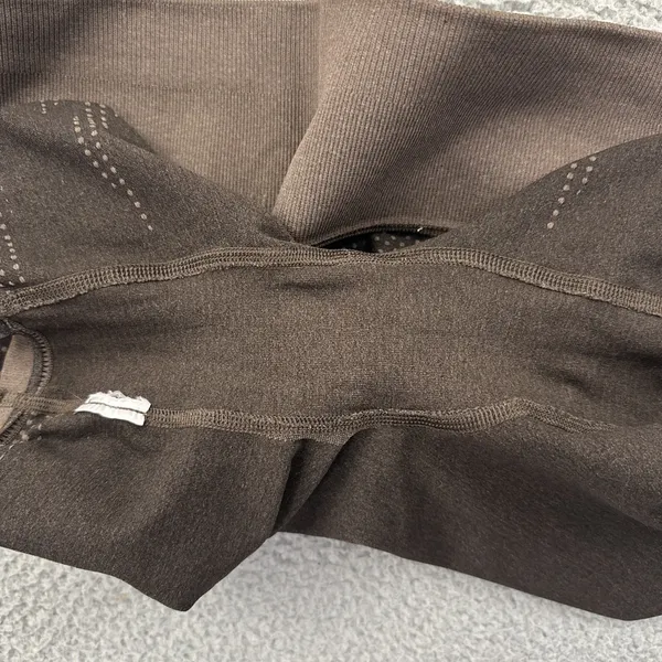 Gymshark Vital Seamless 2.0 Shorts Athletic Biker Athleisure Brown Women's XL - Image 4