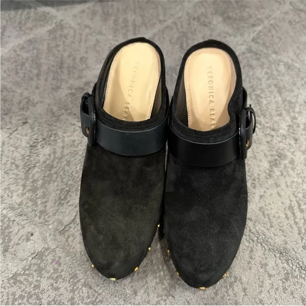 Veronica Beard Dacey Studded Clogs Black 8 - Image 3