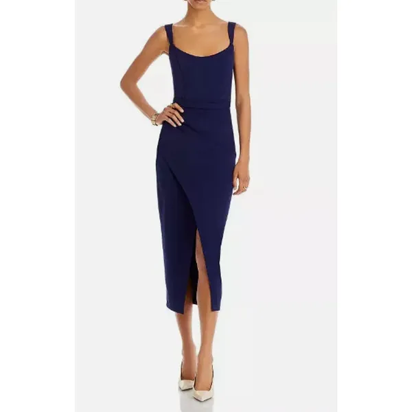 AQUA Wrap Hem Midi Dress‎ Size 4 - Image 2
