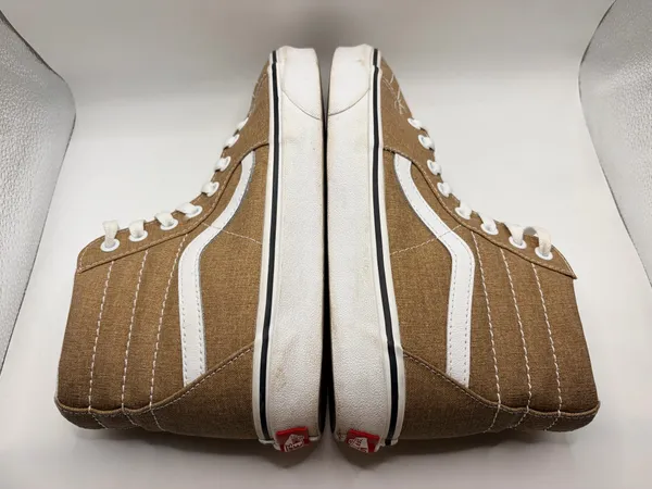 Vans Sk8-Hi Brown Canvas High Top Sneakers Men’s 6 Women’s 7.5 Skate Shoes - Image 6