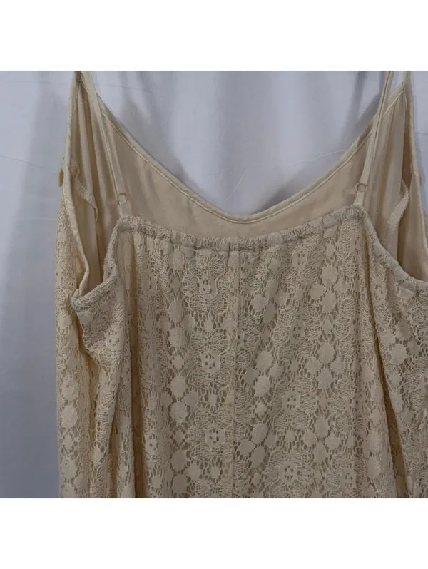 Flying Tomato Cream Crochet Lace Maxi Dress Size Medium - Image 6