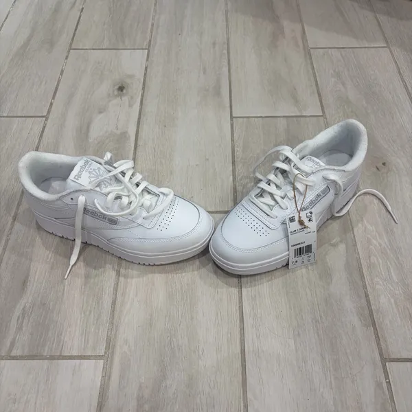 Reebok Club C Double Platform White Sneakers NWT - Women’s 7.5 - Image 5