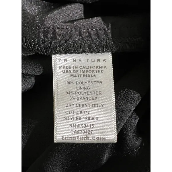 Trina Turk Black Ruffle Neck Sleeveless Jumpsuit Size 8 - Image 5