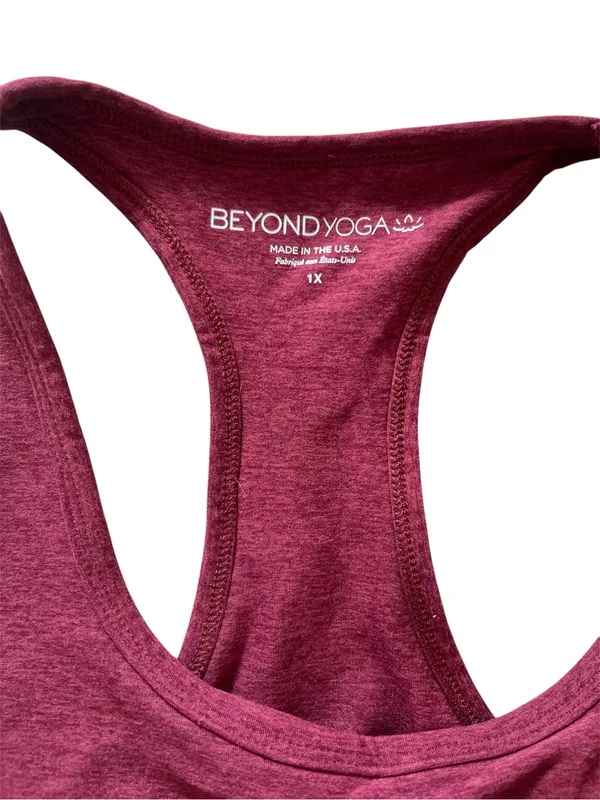 Beyond Yoga Spacedye Step Up Racerback Tank Maroon | Size 1X - Image 4
