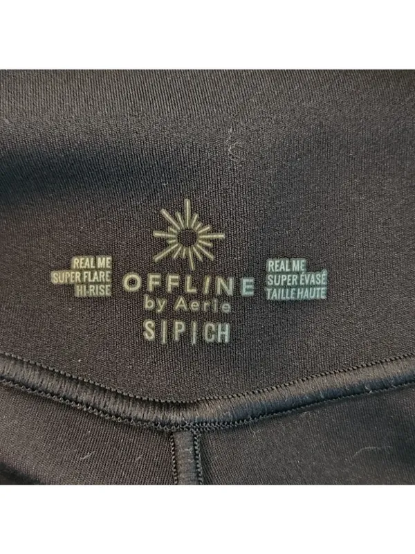 OFFLINE by Aerie Black Flare Leg Yoga Pants Size Small - Image 8