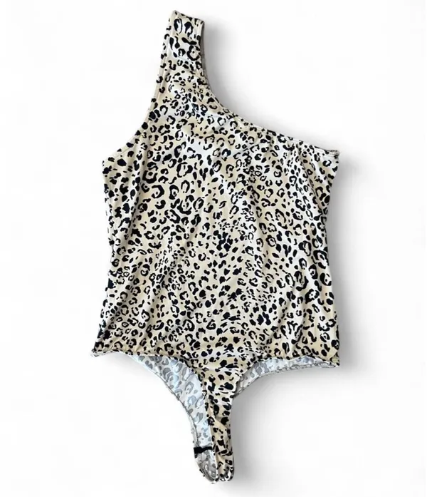 Le Lis One-Shoulder Bodysuit Cheetah M - Image 5
