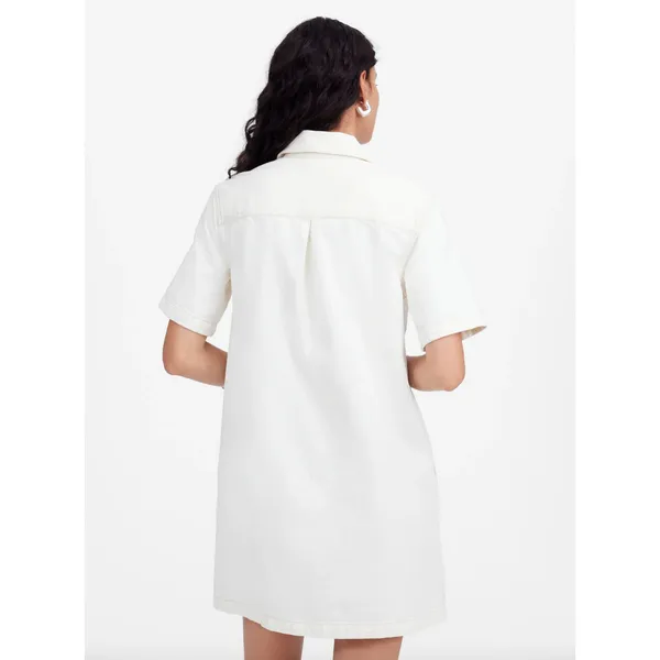 Madewell Denim Boxy Shirtdress Vintage Canvas White Relaxed Mini Small NWT - Image 3