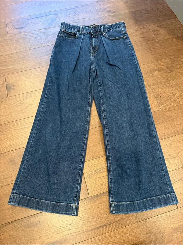 Banana Republic High Rise Wide Leg Crop Jeans Size 27 - C2-043 - Image 5