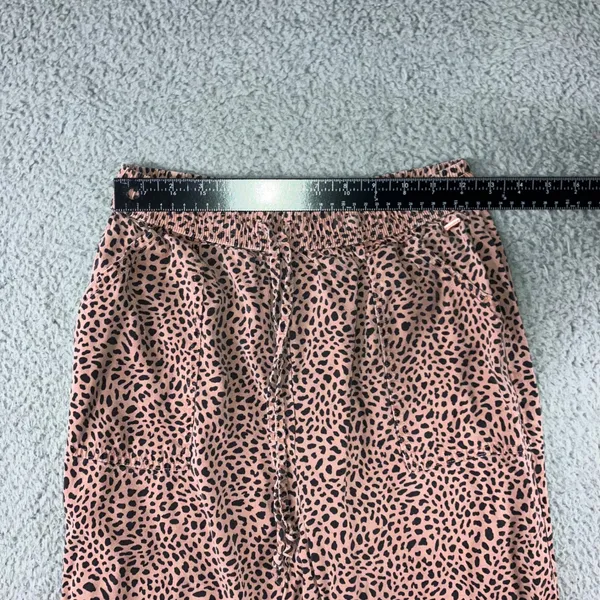 PINK Victoria's Secret Leopard Print Jogger Pants Women‎ XS Elastic Drawstring - Image 3
