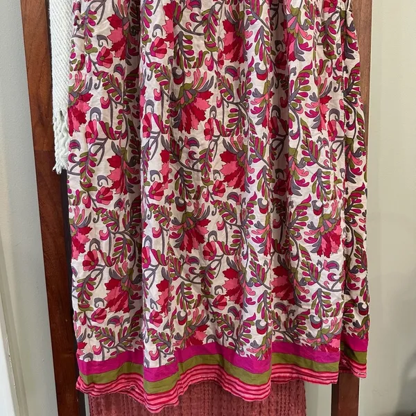 Moni & Co Floral Pink V-Neck Dress‎ Women’s Size L/XL - Image 13