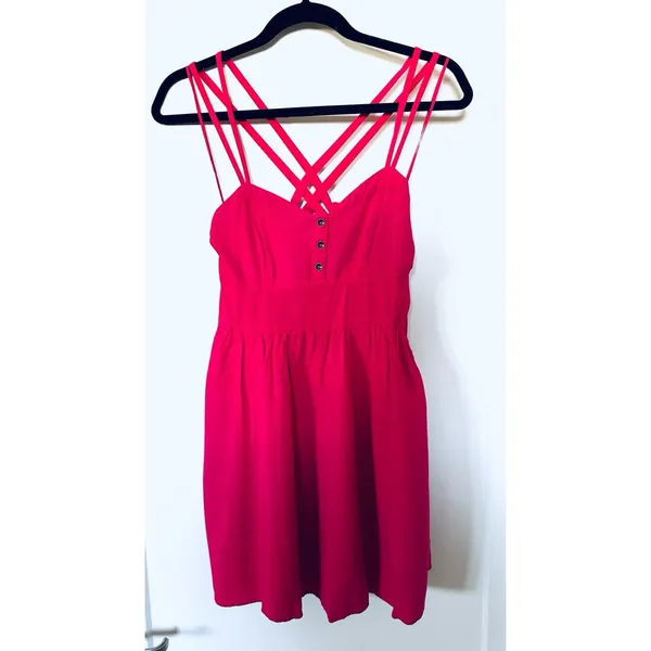 Express Hot Pink Cami Sundress - Image 3