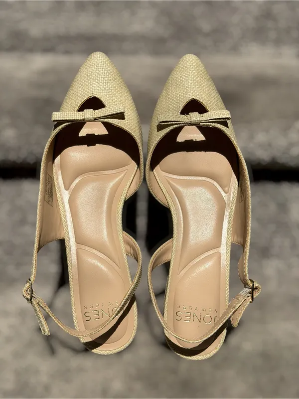 Jones New York Slingback Flats Pointed Toe Bow Balletcore Coquette Feminine - Image 4