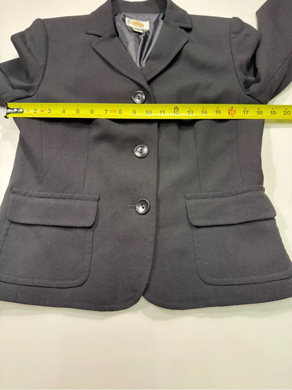 Talbots 100% Wool Black Tailored Blazer with Notch Lapel - Image 4
