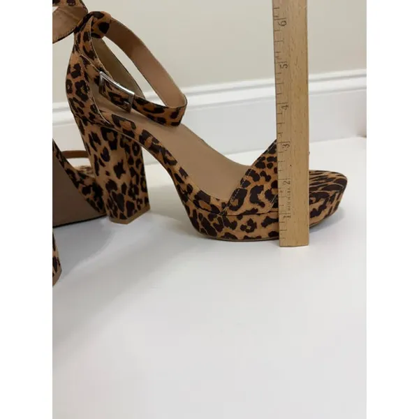 Torrid Leopard Platform Heels Sandals Sz9.5WW NWT - Image 4