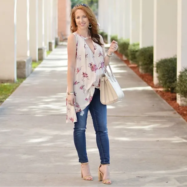 Free People Tree Swing Floral Sleeveless Tunic Mini Boho Dress S - Image 3
