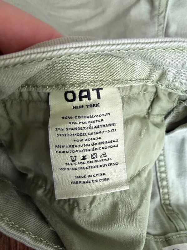 Women’s Oat Light Green High Waisted Wide Leg Pants -Size 2/26 - Image 3
