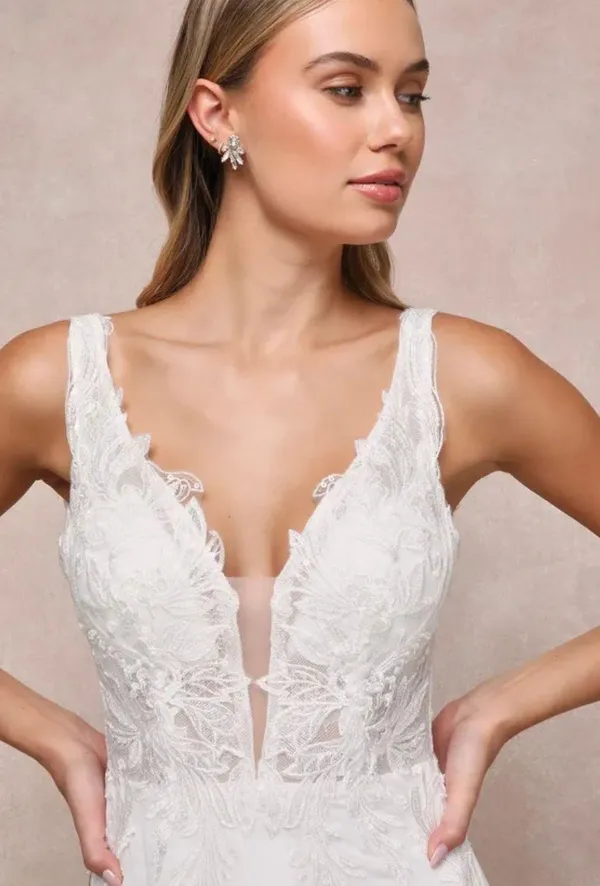 Lulus New Forever Promised White Chiffon Embroidered Sequin Maxi Dress - Image 3