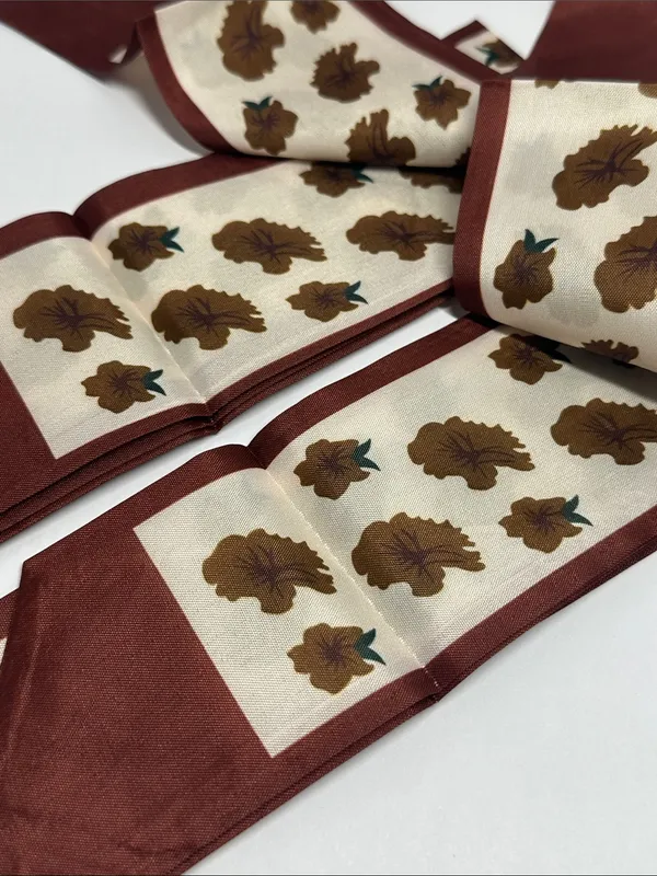 Two Thin Purse Scarves / Hair Bands / Scarves- #1401 - Image 3