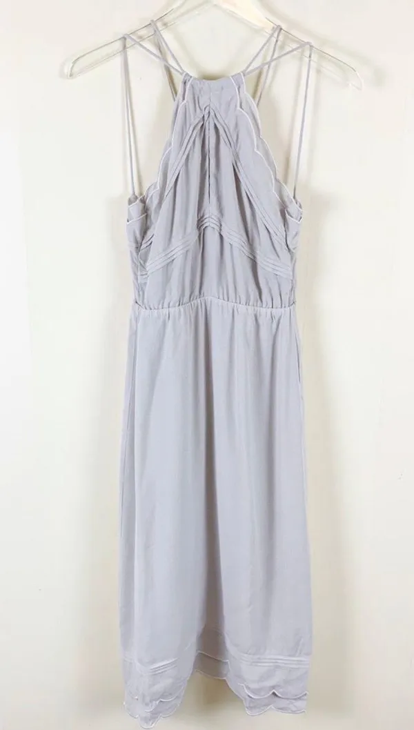 Elliatt Size XS Taupe Elation Ruffle Midi Dress - Image 5