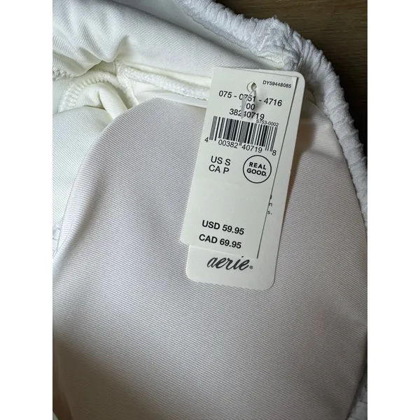 Aerie White Off the Shoulder One Piece Swimsuit Size Small NWT - Image 5