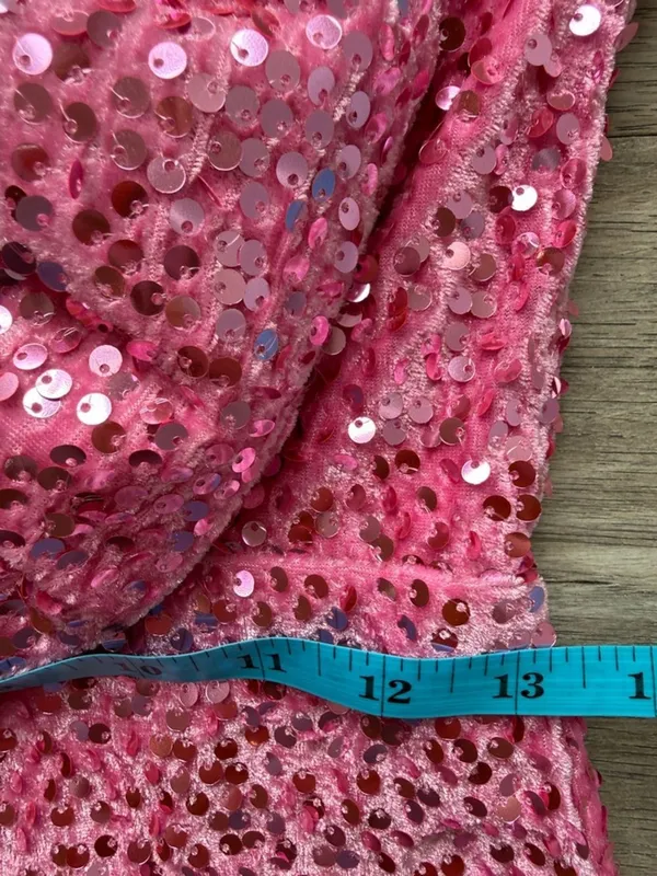 Faeriesty Pink Sequined Strapless Mini Dress Bow Peekaboo - Image 7