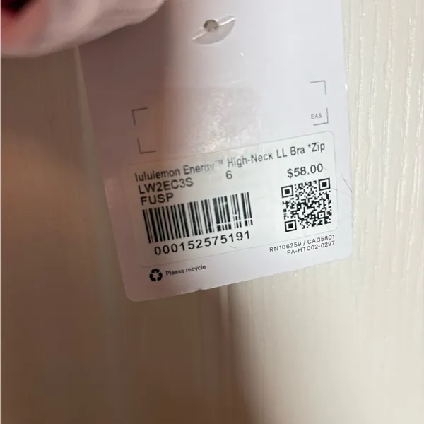 lululemon Energy High-Neck Longline Bra size 6 New with Tags - Image 3