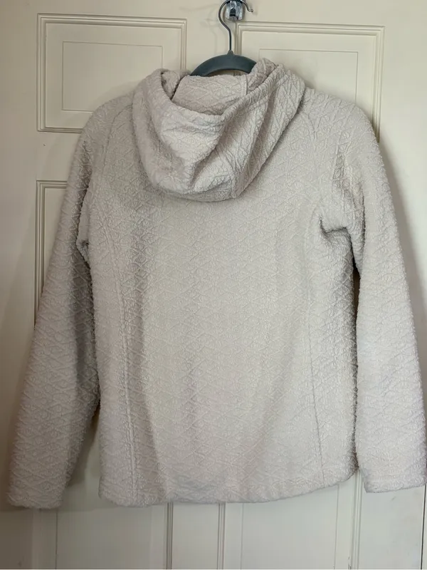 Patagonia Hoodie Womens Small Cream Pullover Diamond Capra Hoody Fleece Sweater - Image 8