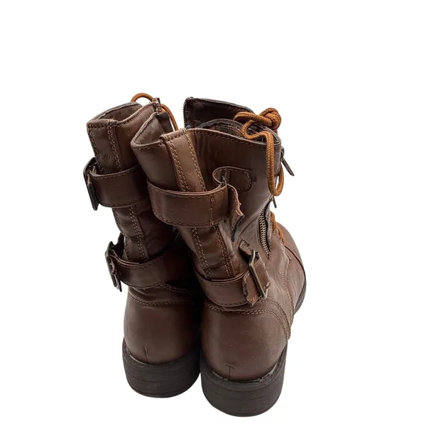 Red Circle Mid Calf combat boots‎ Women's Size 7 - Image 3