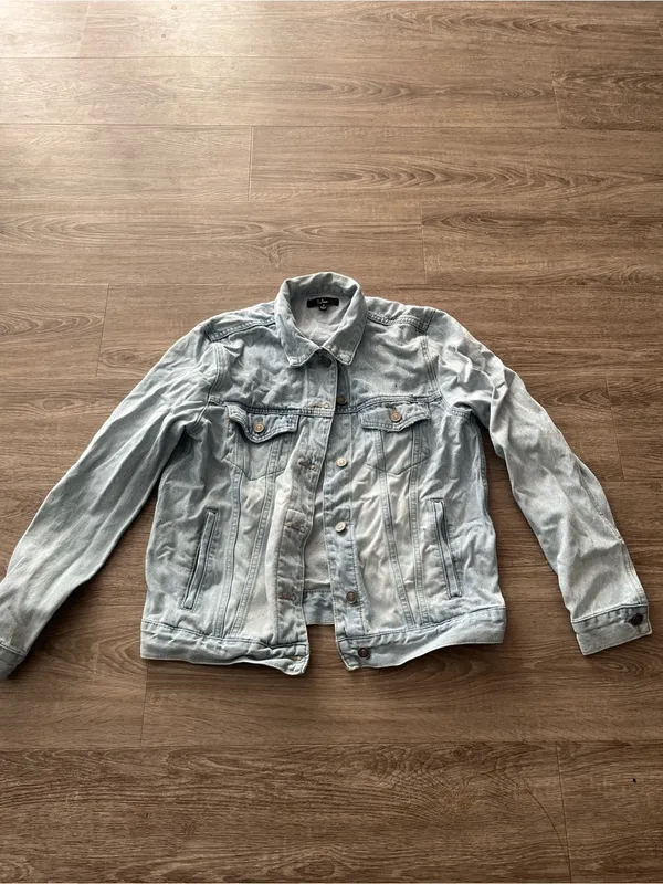 Lulus Denim Jacket Womens Medium Light Wash Oversized Trucker Jean Jacket - Image 2