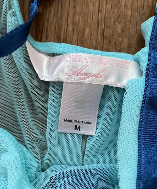 y2k victoria’s secret angels baby blue sheer baby doll chemise / teddy - Image 4