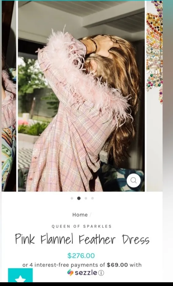 Queen of Sparkles Sequin Feather Dress - Image 7