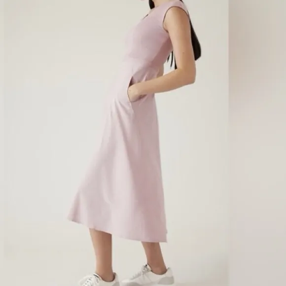 Athleta Ryder Smoked Mauve Cap Sleeve Midi‎ Dress - Image 2