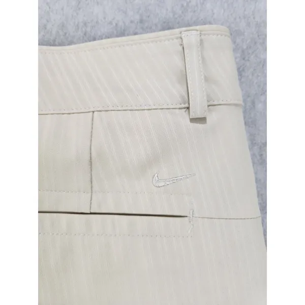 Nike Golf‎ Dri Fit Flat Front Shorts Beige w/ Stripes Women's Size 10 Medium - Image 11