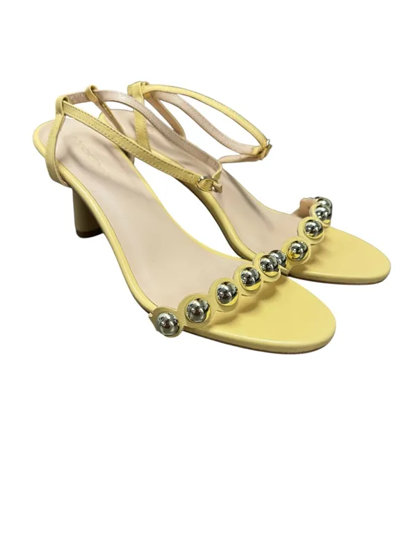 Tuckernuck Ava Heels Open Toe Ankle Strap Sandals Light Butter Yellow 6.5 $275 - Image 7