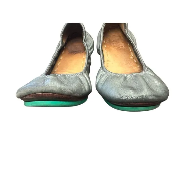 Tieks Gavriela Metallic Silver Leather Ballet Flats Women's 8 - Image 5