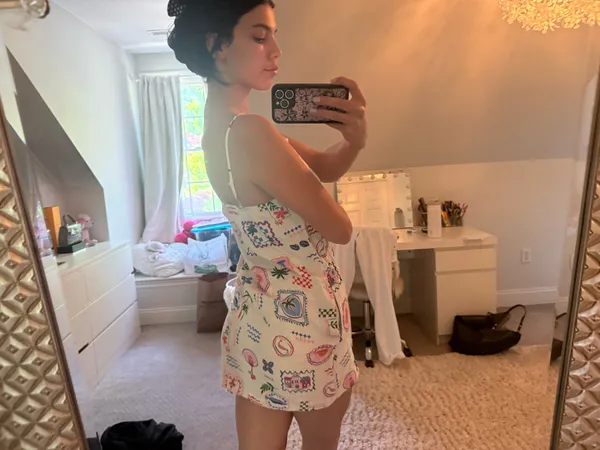 Marshalls White dress with printed accents - Image 2