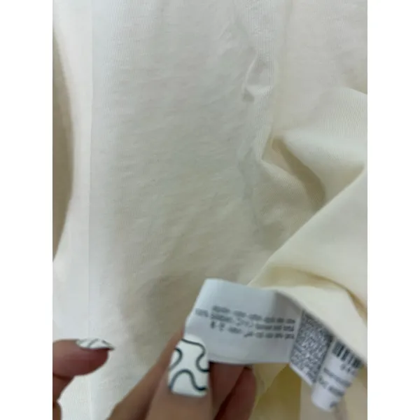 NWT Zara Cape Sleeve Cotton Shirt Size Medium Cream Beau Embroidered 4424/151 - Image 7