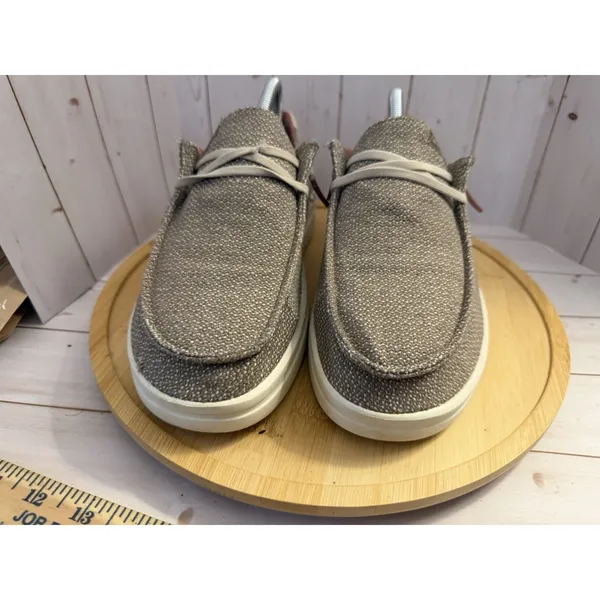 Hey Dude Wendy Rise Shoes Womens 7 Warm Tan /Glitter Casual Comfort Slip On - Image 3