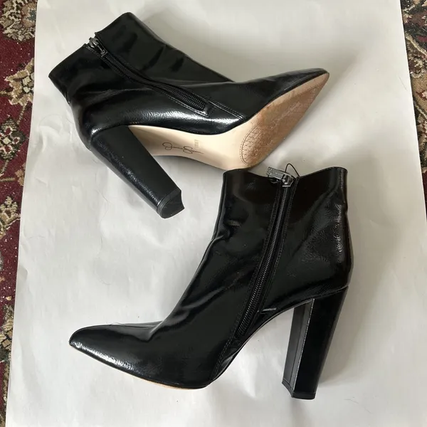 Jessica Simpson Narelle Women's Boots Black Patent Size 8.5 M‎ - Image 5