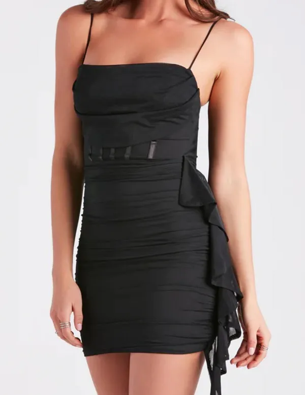 Windsor Mini Black Dress - Image 3