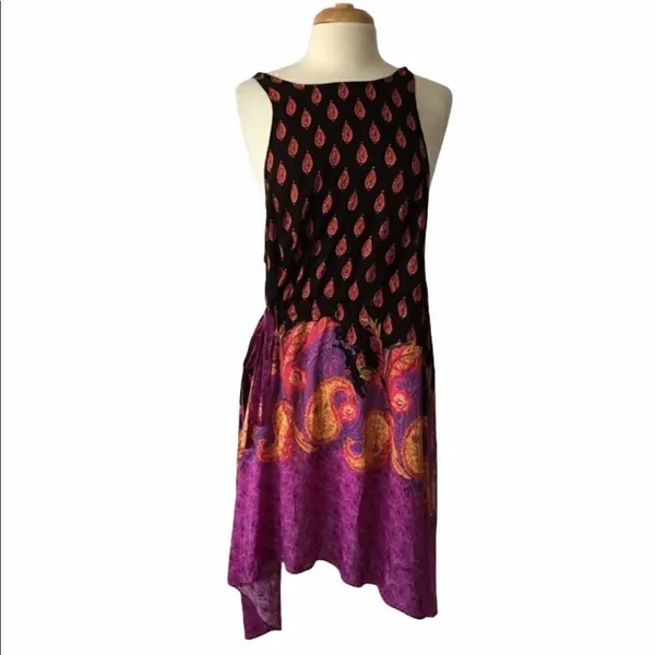 Free people asymmetrical side tie Sleeveless Dress - Image 5