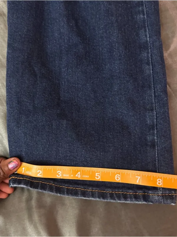 Levi’s women’s ribcage straight ankle jeans distressed dark wash plus size 32 - Image 13