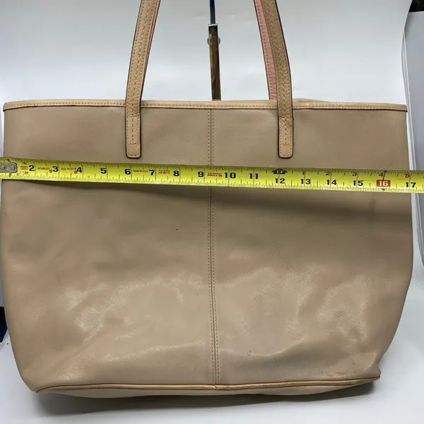 COACH XL Size Tan Coated Canvas Shopping Tote - Image 3