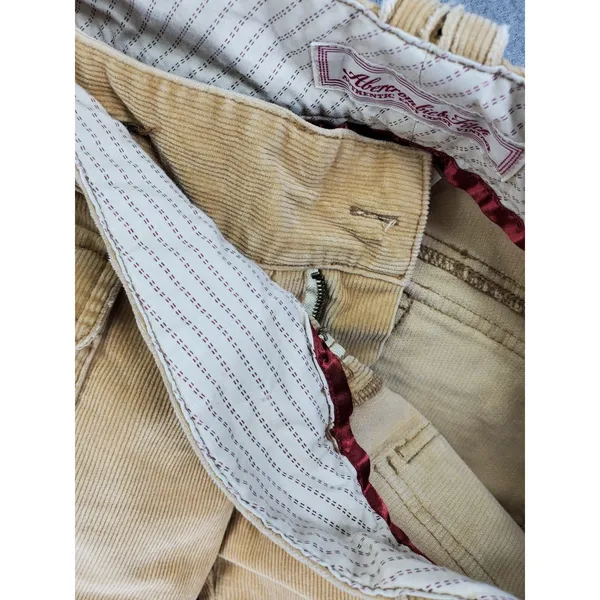 Abercrombie Y2K Low Rise Corduroy Pants Flare Sz 10 Boho Indie Festival Cargo - Image 6