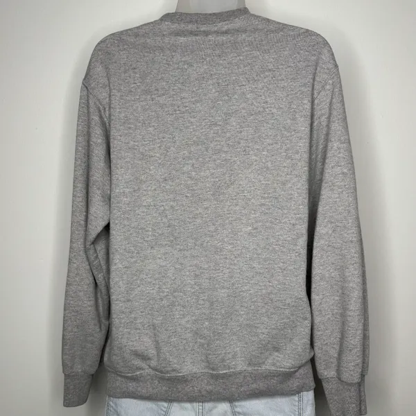 Fruit of the Loom Vintage NYC Crewneck Gray Sweatshirt, Size Small - Image 4