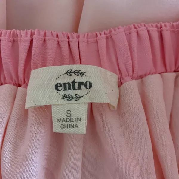 Entro Tiered Babydoll‎ Mini Dress Size Small Red Pink - Image 2