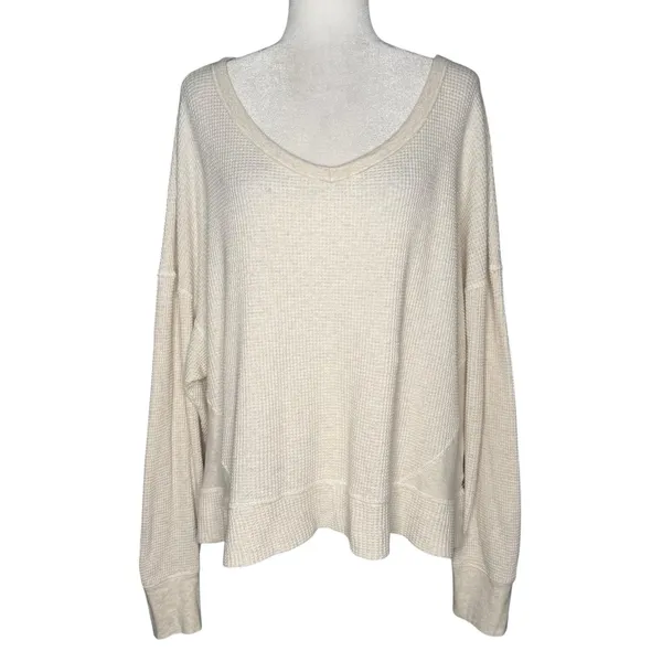 Offline by Aerie Waffle Oversized Top L Lounge Beach‎ Travel Comfort Stretch - Image 2