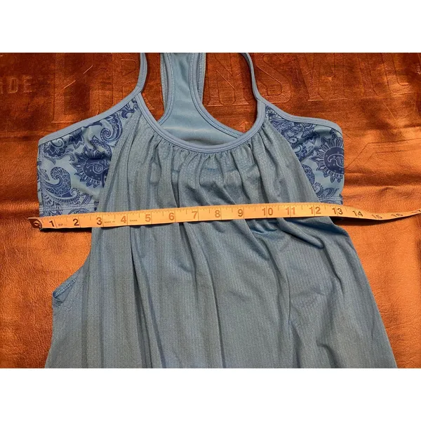 Lululemon No Limits Tank Womens 6 Paisley Cornflower W1575S Active‎ Sport - Image 11