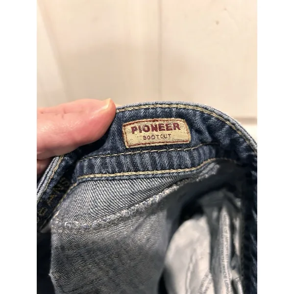 Silver Jeans Pioneer Distressed Bootcut Dark Wash Denim W30 L28 Y2k Boho‎ Grunge - Image 11
